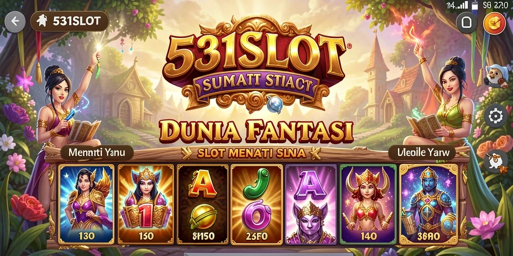 Tampilan menarik gameplay <strong>531SLOT</strong> dengan suasana dunia fantasi.