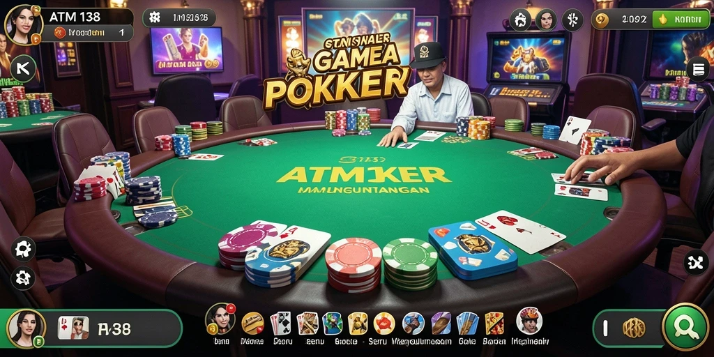 Tampilan utama <strong>ATM138</strong> dengan gameplay Poker yang menarik.