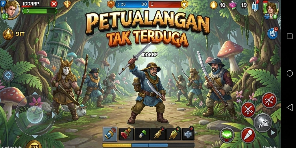Tangkapan layar utama menampilkan gameplay mendebarkan IDRRP.