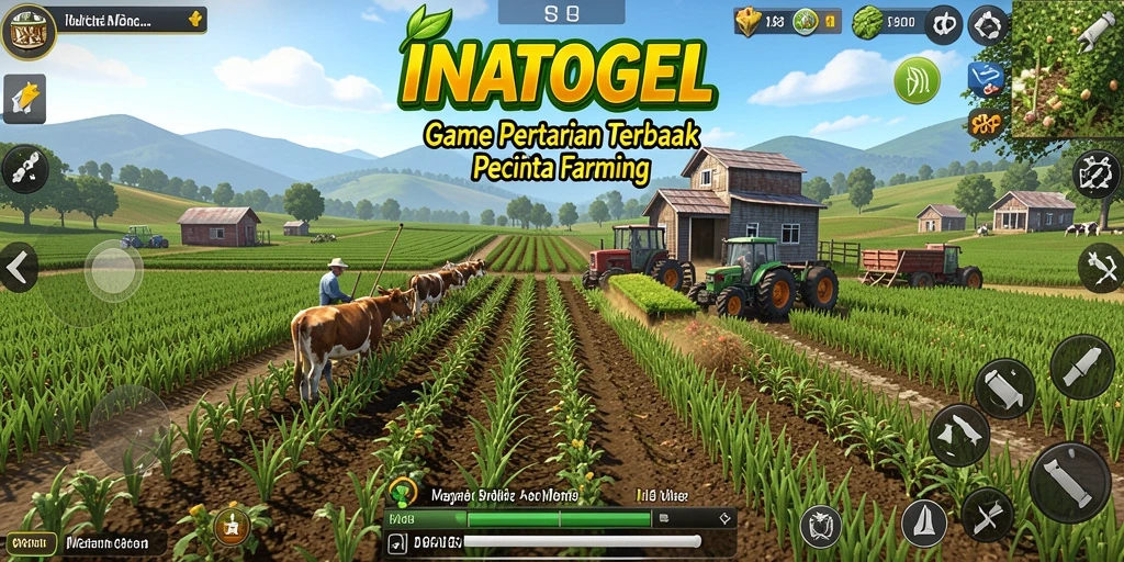 Screenshot gameplay INATOGEL dengan aktivitas berkebun yang menyenangkan.