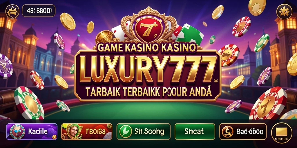 Screenshot utama LUXURY777 menampilkan tampilan menarik dari permainan Kasino yang seru.