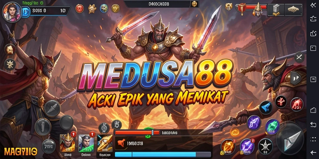 Tampilan gameplay MEDUSA88 dengan aksi yang menarik dan mendebarkan.