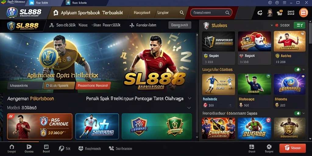 Tampilan antarmuka SL888 yang menarik dan interaktif untuk taruhan olahraga.