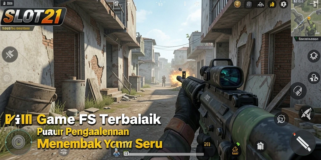 Tampilan seru dari pertempuran dalam game FPS SLOT21.